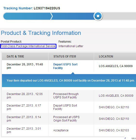 美国邮政USPS国际快递包裹查询_国际快递